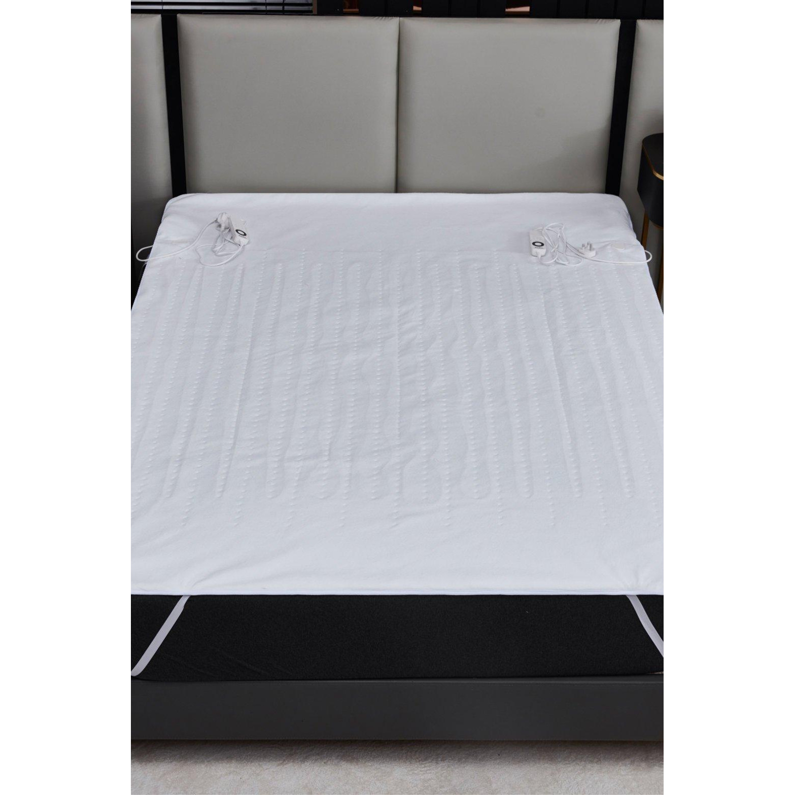 Premium Fleece Top Dual Control Heated Electric Blanket - image 1