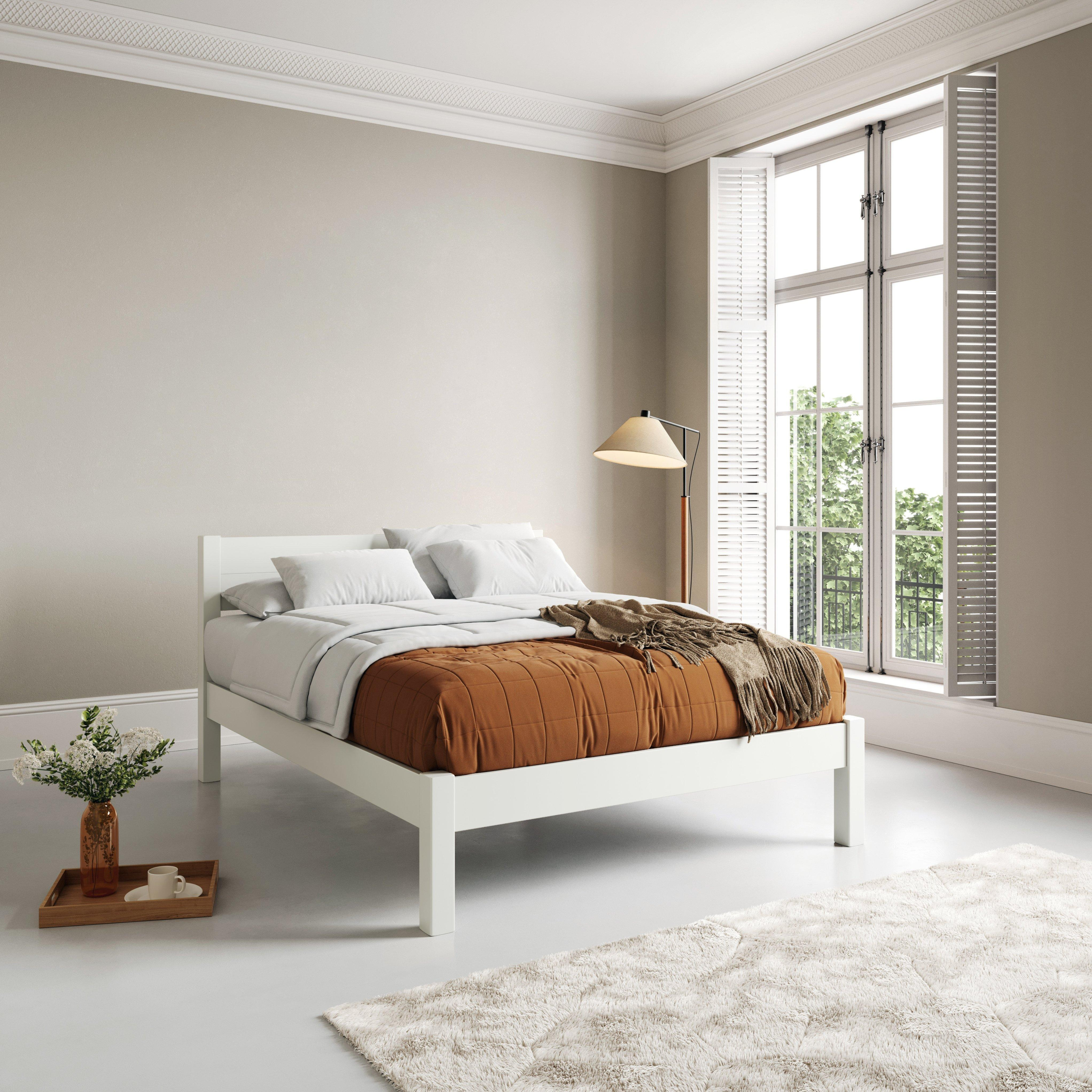 White Knight Space Saver Solid Wood Bed