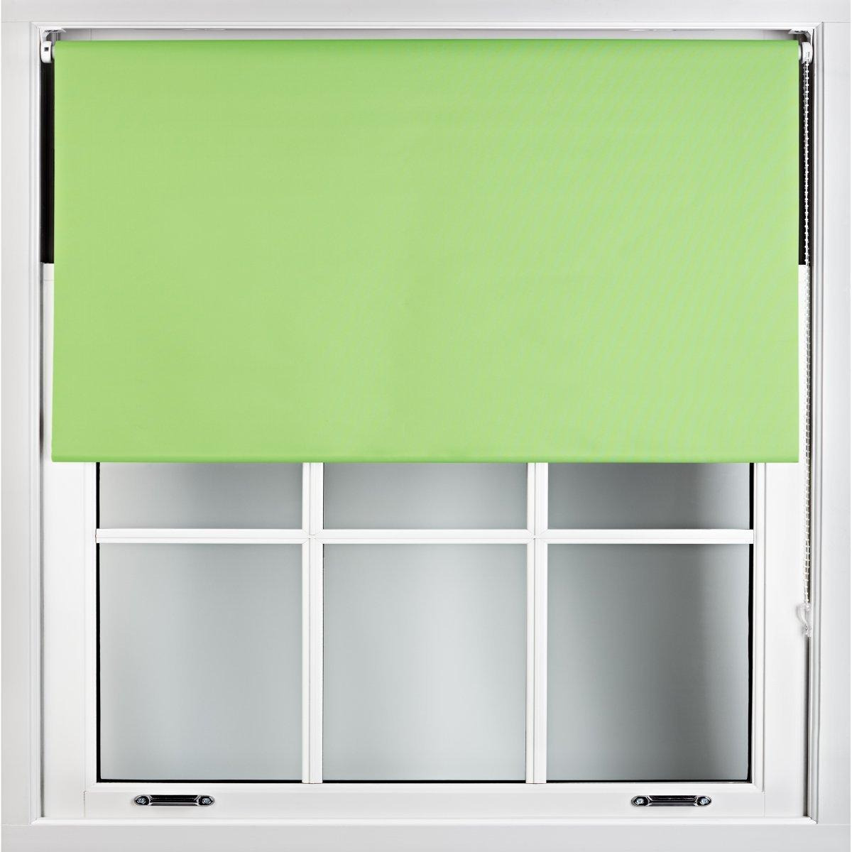 Lime Green Blackout Roller Blind - Trimmable Roller Shade for Home and Office