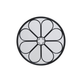 D60cm Contemporary Round Floral Accent Mirror
