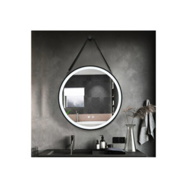 D60cm Round Metal LED Mirror with Hanging Strap - thumbnail 3