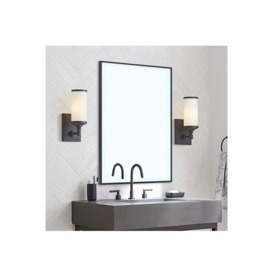 60cm x 90cm Rectangular Anti-fog LED Vanity Mirror Bathroom Makeup Mirror with Touch Sensor