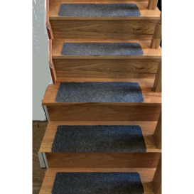 14 Pcs  Non-Slip Self-Adhesive Stair Treads Slient (55 x 20 x 0.2cm)