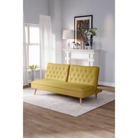 2-Seat Upholstered Convertible Sofa Bed with Wood Leg - thumbnail 3