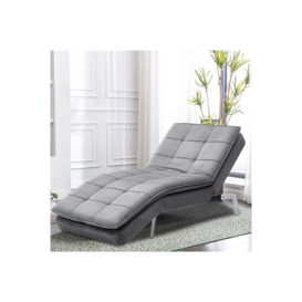 3-in-1 Folding Single Sofa Bed Plaid Tufted Lounge Chair with Metal Legs