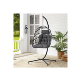 Hanging Chair with Stand and Cushion - thumbnail 3