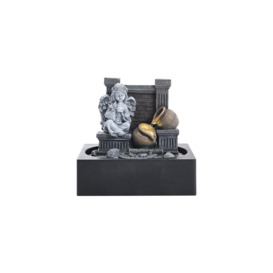 Indoor Tabletop Sitting Angel Fountain with LED Light - thumbnail 3