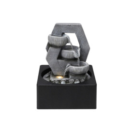 Cascade Tabletop Fountain Water Feature with LED Light