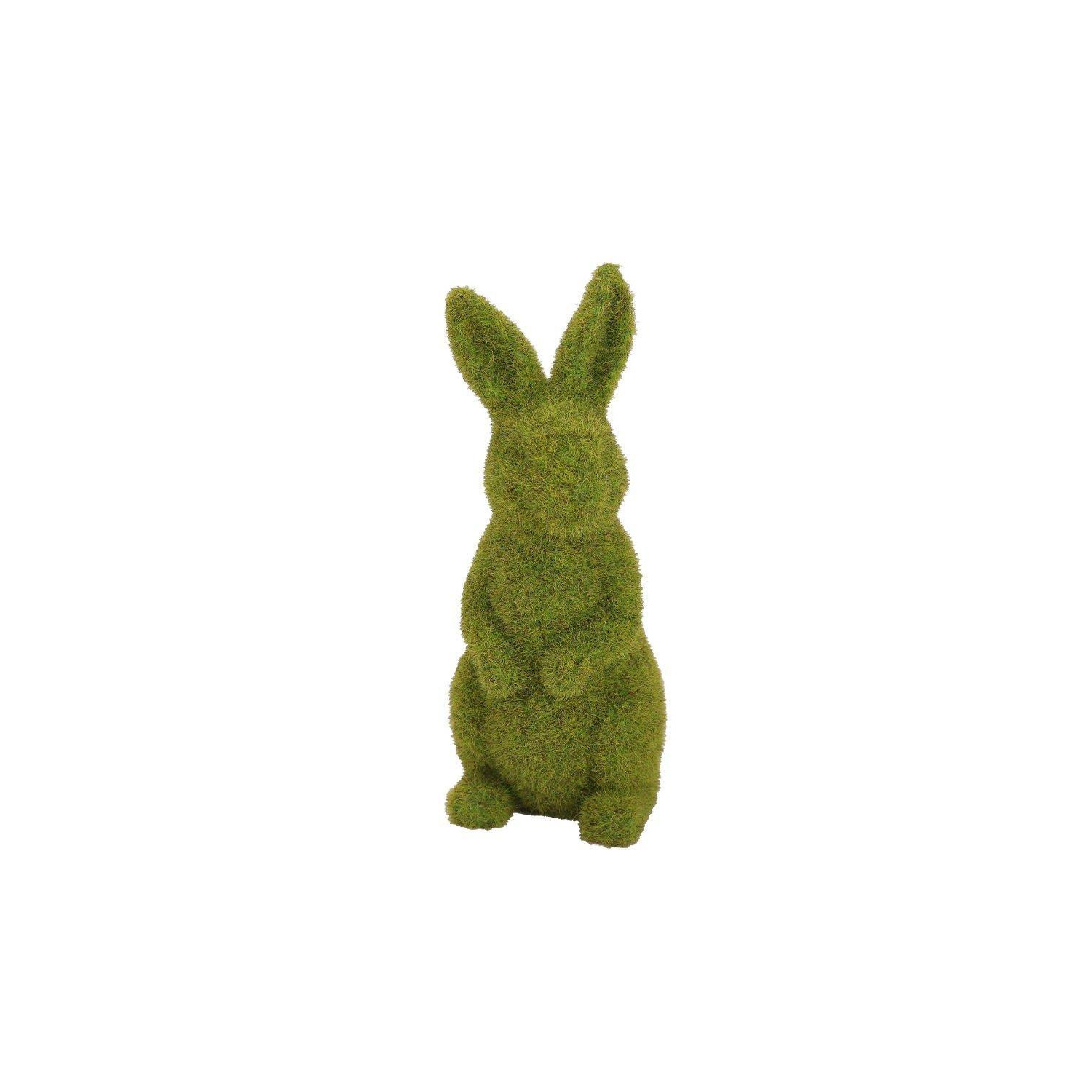 Moss Standing Bunny Rabbit Sculpture Easter Garden Home Decoration - image 1