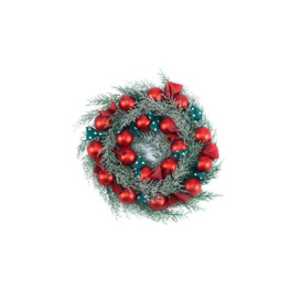 D48cm Large Christmas Wreath with Mixed Holiday Accents Bows with Hanger