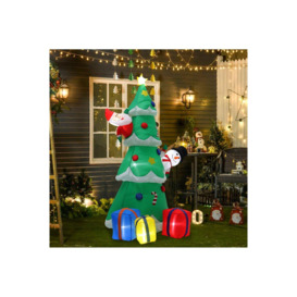 Inflatable Christmas Tree Snowman Air Blown with LED Light Garden Decor