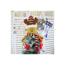 Christmas Tree Top Hat Topper Santa Tree Cover Home Decor - thumbnail 1
