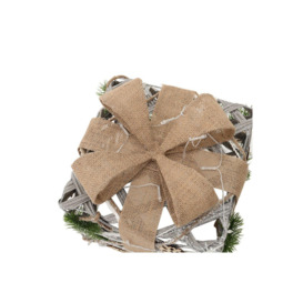 3 Pcs Christmas Decorative Gift Cube Box with Pine Bowknot Home Decor - thumbnail 3