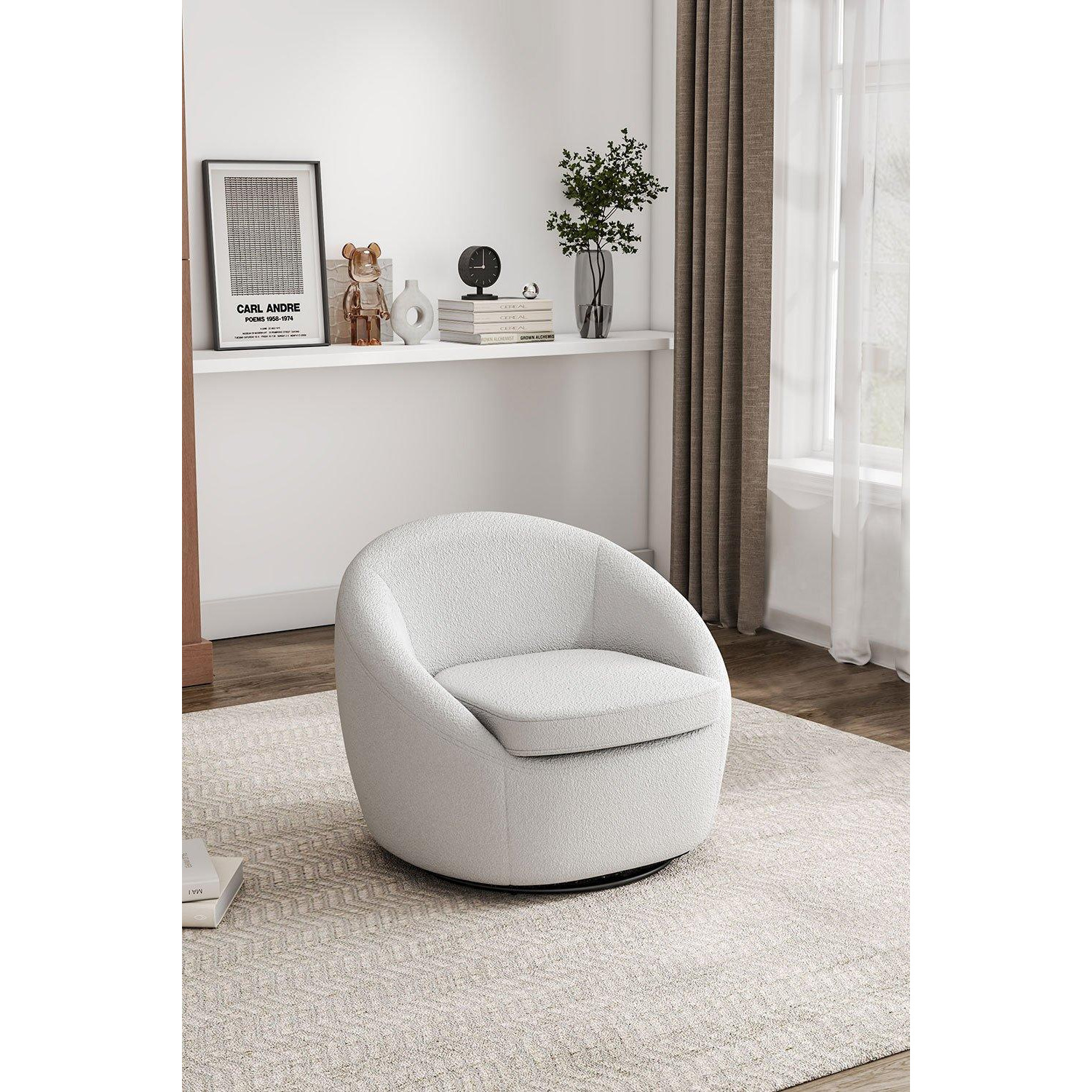 Upholstered Swivel Tub Chair - image 1