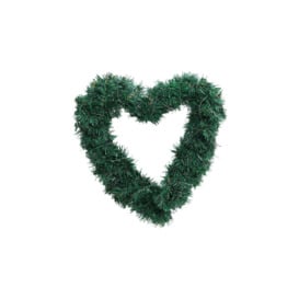 Artificial Heart-shaped Door Hanging Garland Christmas Decoration with Light String - thumbnail 1