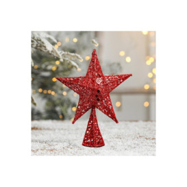 Wrought Iron Christmas Tree Topper Star Ornament Home Decor