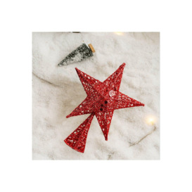 Wrought Iron Christmas Tree Topper Star Ornament Home Decor - thumbnail 2