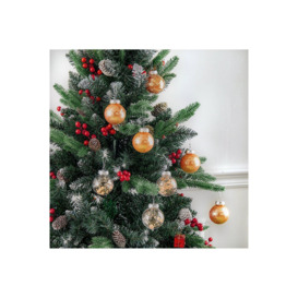 24Pcs Christmas Gold Ball Ornament Set Xmas Tree Bauble Decor - thumbnail 2