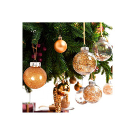 24Pcs Christmas Gold Ball Ornament Set Xmas Tree Bauble Decor - thumbnail 3