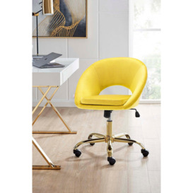 Velvet Swivel Office Task Chair - thumbnail 3