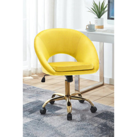 Velvet Swivel Office Task Chair - thumbnail 1