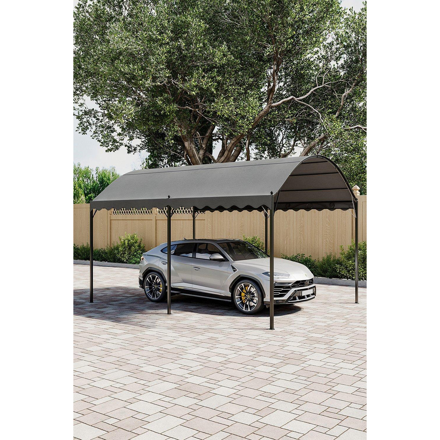Outdoor Metal Arched Pergola with Shade - image 1