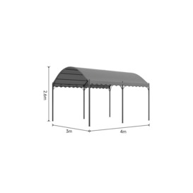 Outdoor Metal Arched Pergola with Shade - thumbnail 3