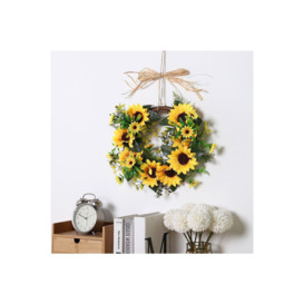 Artificial Sunflower Wreath Hanging Garland for Wedding Decoration - thumbnail 3