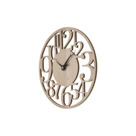 Modern Oversized Number Wooden Wall Clock - thumbnail 2