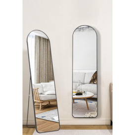 Modern Arched Metal Floor Mirror