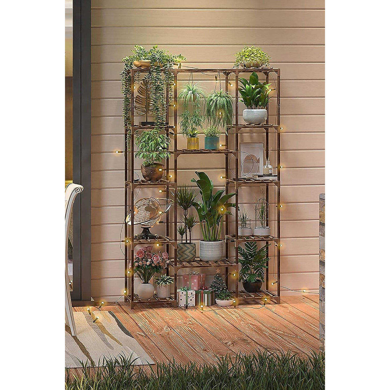 Multi-tier Wood Plant Stand Flower Display Shelf - image 1