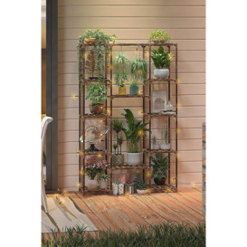 Multi-tier Wood Plant Stand Flower Display Shelf - thumbnail 1