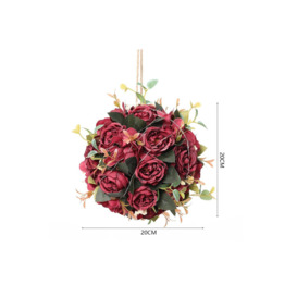 D20cm Artificial Hanging Rose Balls Wedding Flower Decoration - thumbnail 2