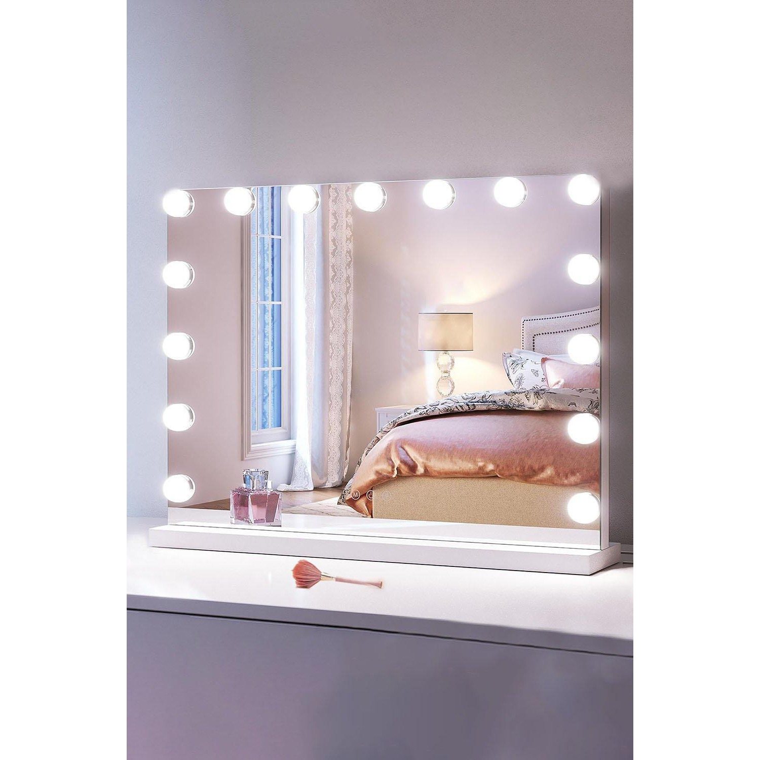 Touch Control Hollywood Makeup  Beauty Mirror With 3 Color Light - image 1