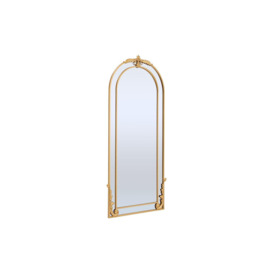 Vintage Gold Arch Floor Mirror