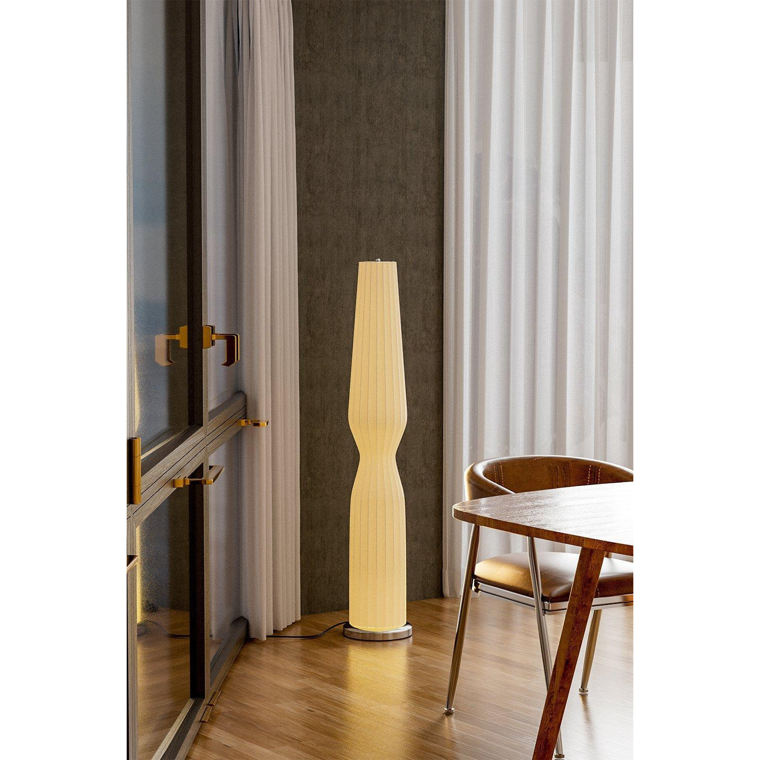 Modern Curved Column LED Floor Lamp - image 1
