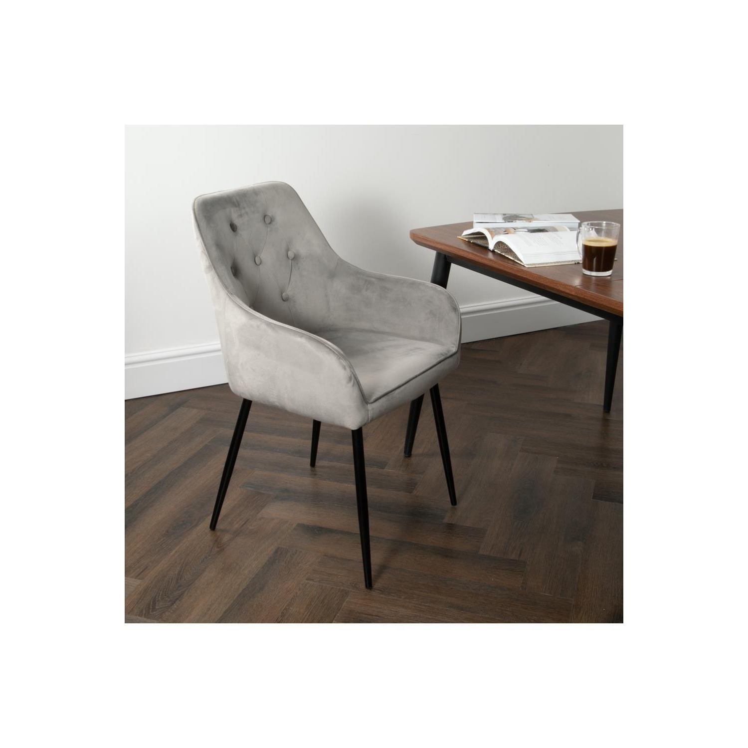 Chesterfield Grey Dining Chair (set of 2)