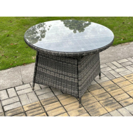Outdoor Wicker Rattan Garden Furniture Reclining Chair And Table Dining Sets 6 Seater Round Table - thumbnail 3