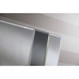 Grey Tinted Bevelled Panelled Mirror 122x61cm - thumbnail 3