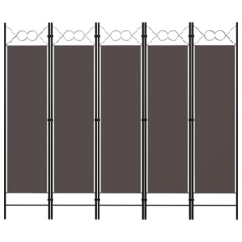 5-Panel Room Divider Anthracite 200x180 cm