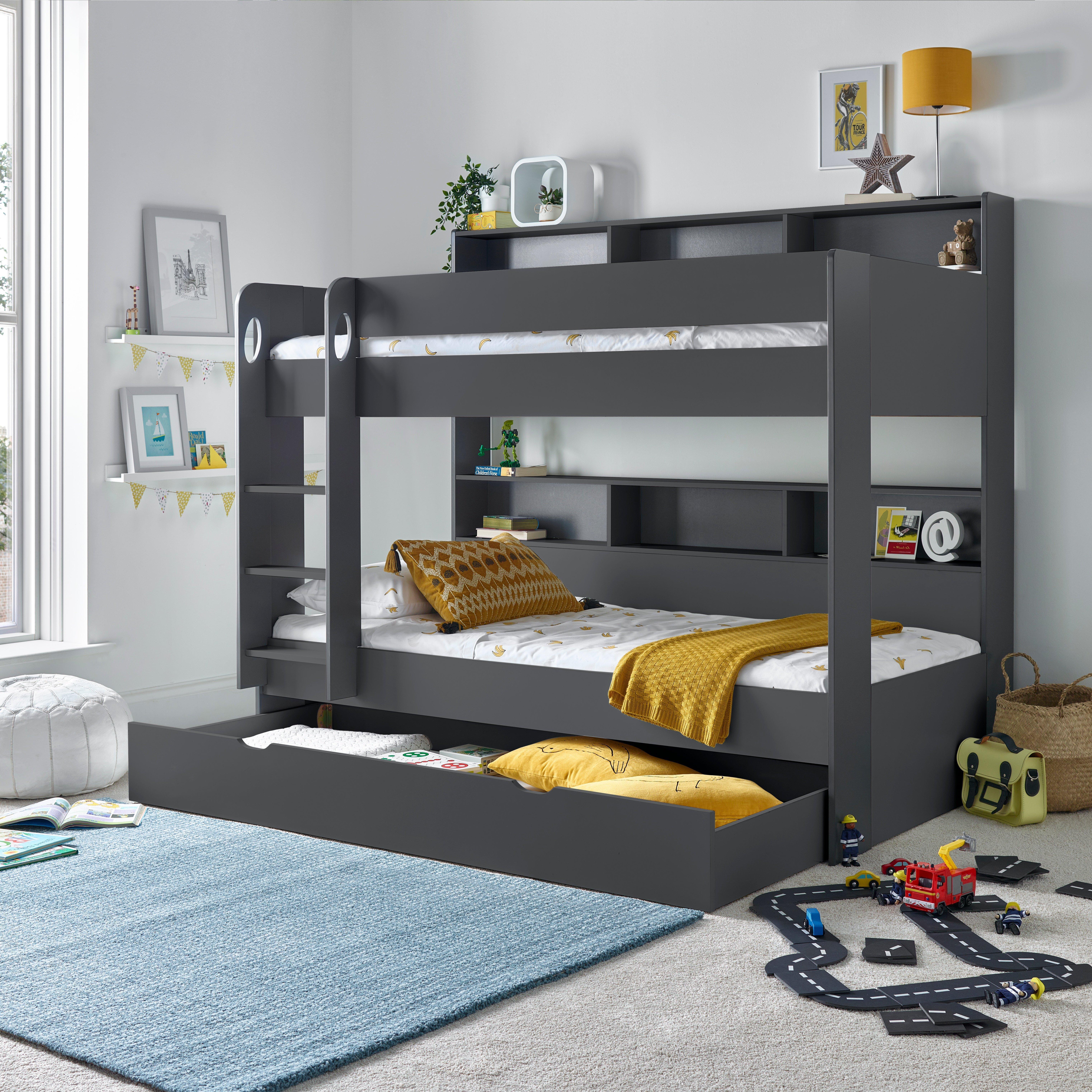 Olly Storage Bunk Bed With Drawer With Memory Foam Mattresses - image 1