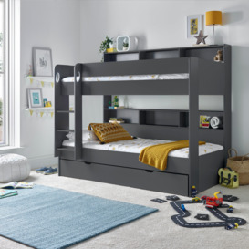 Olly Storage Bunk Bed With Drawer With Memory Foam Mattresses - thumbnail 2