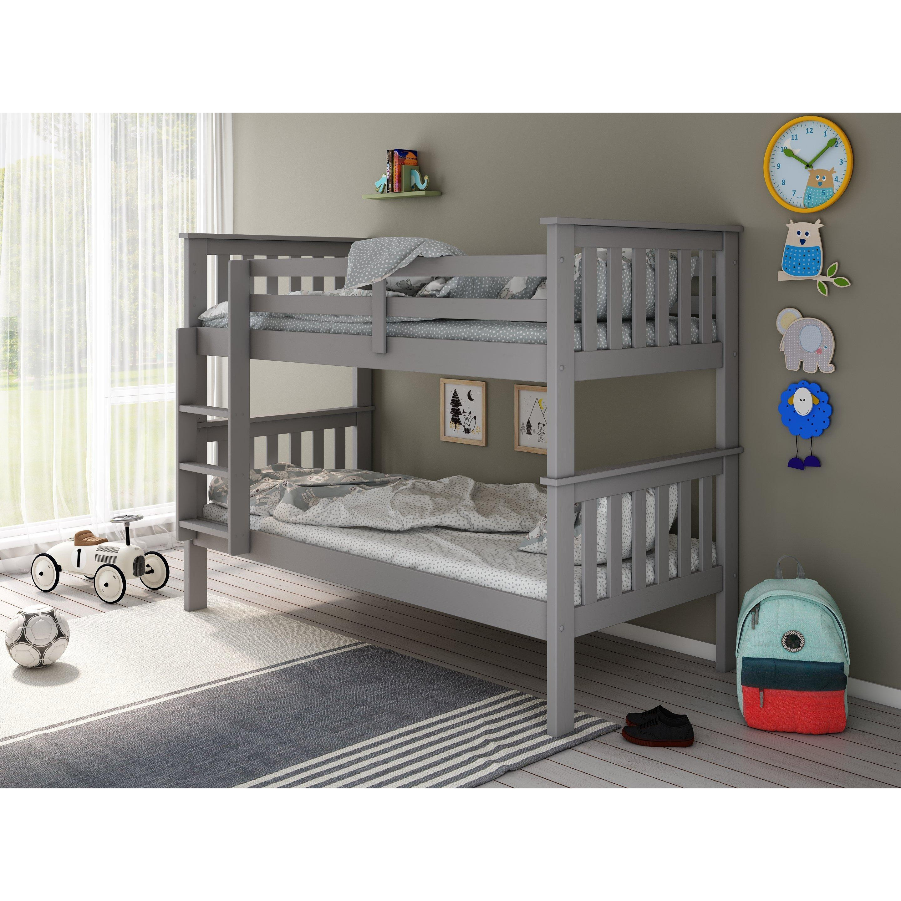 Carra Wooden Single Bunk Bed With Spring Mattresses - image 1