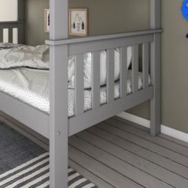 Carra Wooden Single Bunk Bed With Spring Mattresses - thumbnail 3