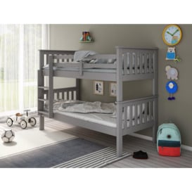 Carra Wooden Single Bunk Bed With Pocket Mattresses