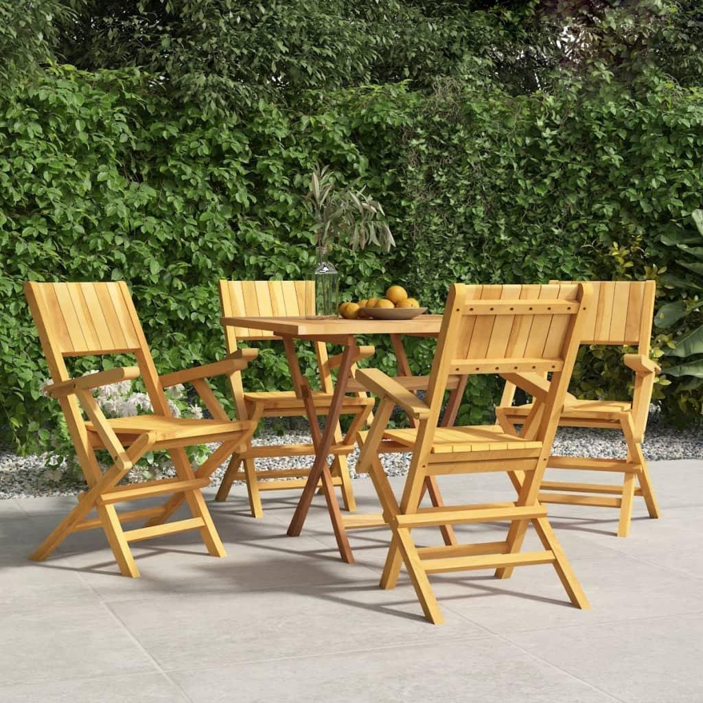 Folding Garden Chairs 4 pcs 55x61x90 cm Solid Wood Teak - image 1