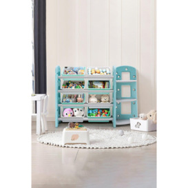 8 Toy Storage Bins Organizer with 3 Tier Corner Shelf - thumbnail 2