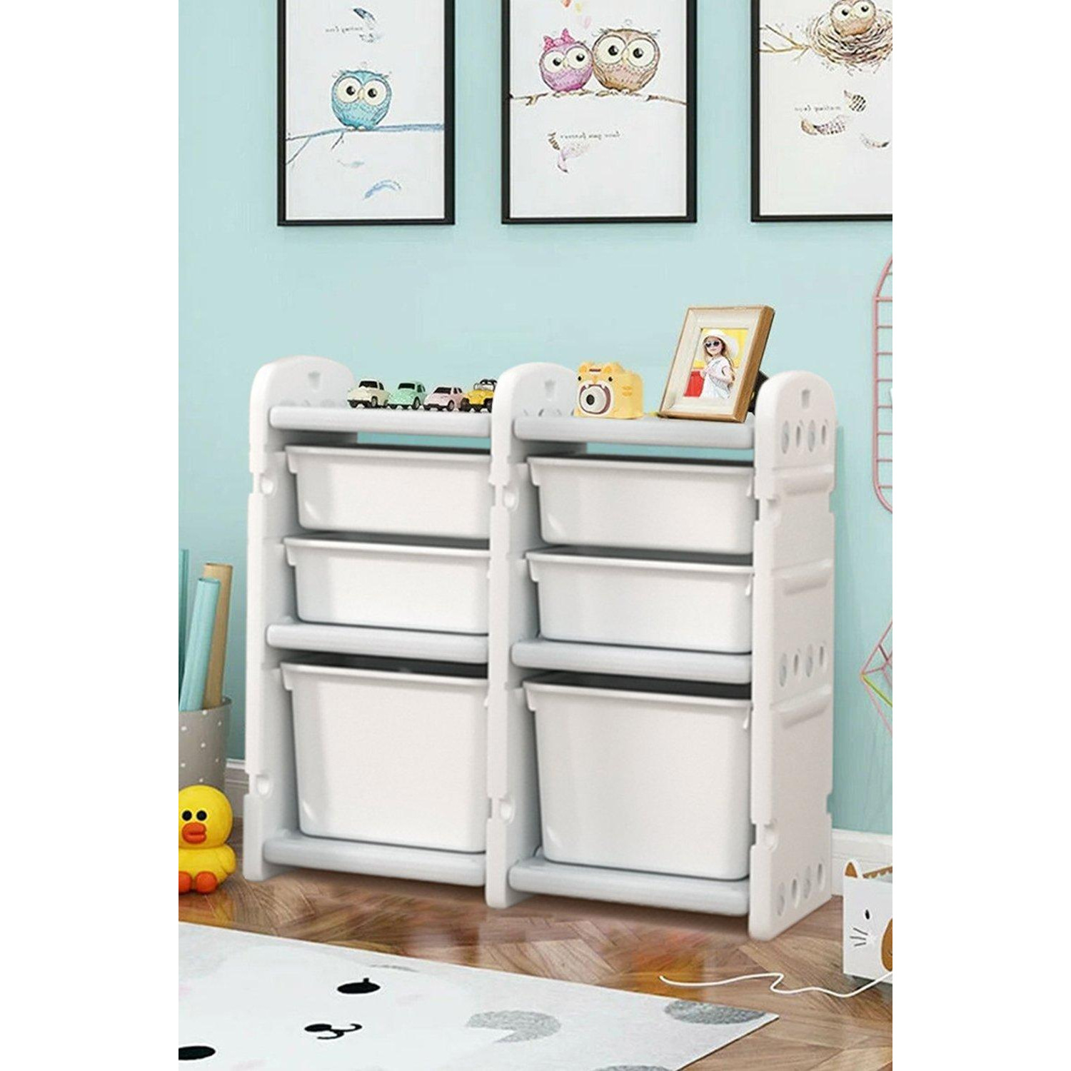 Kids Storage Cabinet for Toys Clothes Books, Plastic Organizer - image 1