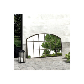 Arched Wall Mirror for Decor Modern Black Framed - thumbnail 2