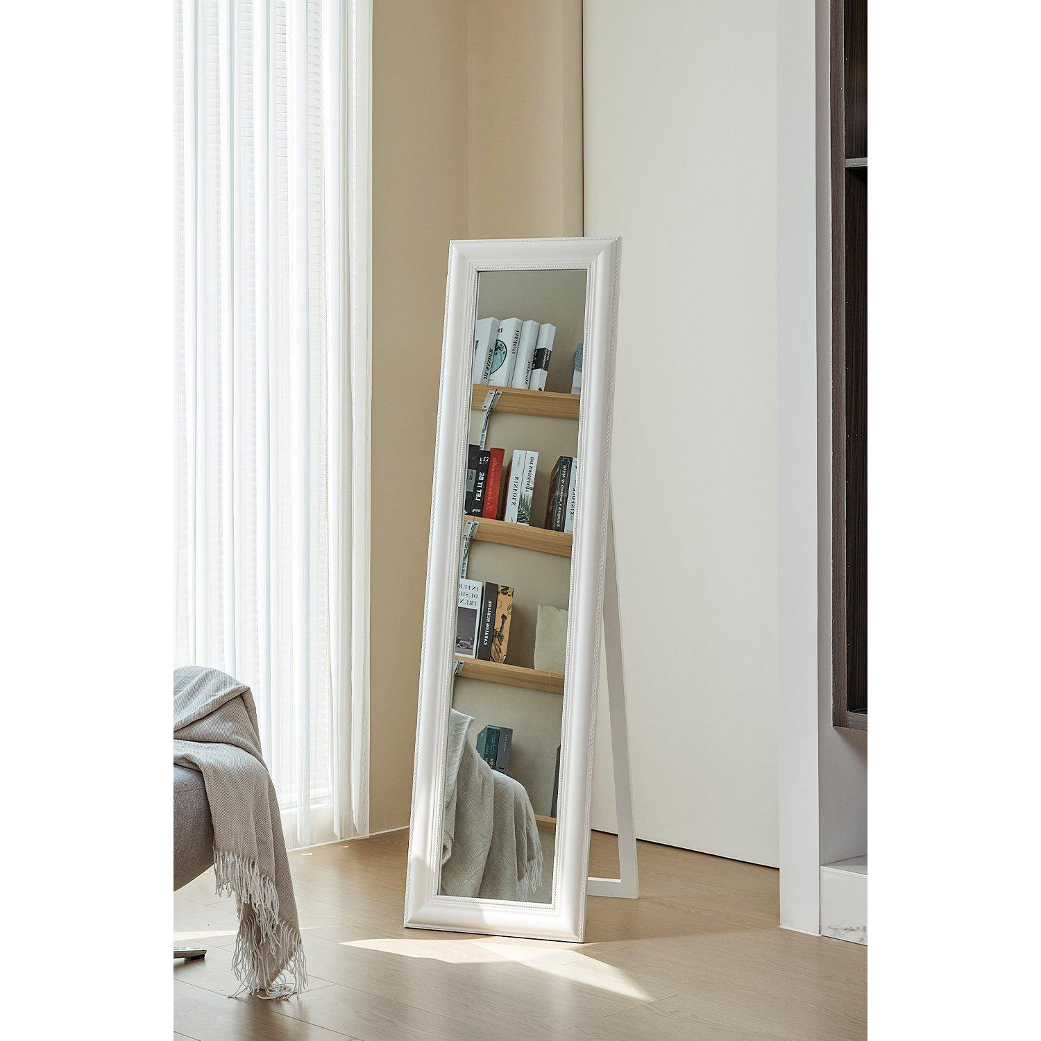 40*42*150cm Rectangle Modern Wood Beveled Floor Mirror - image 1